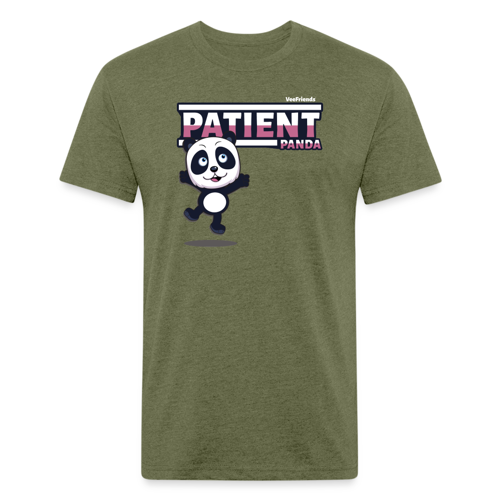 Patient Panda Character Comfort Adult Tee - heather military green