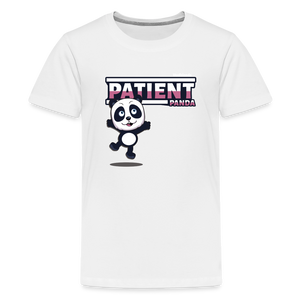 Patient Panda Character Comfort Kids Tee - white