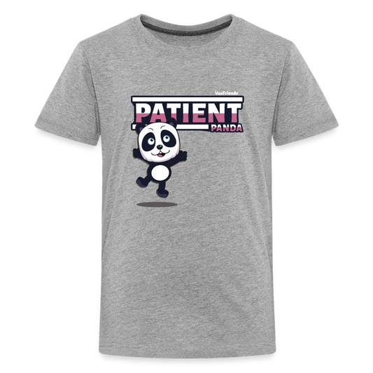 Patient Panda Character Comfort Kids Tee - heather gray