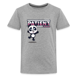 Patient Panda Character Comfort Kids Tee - heather gray