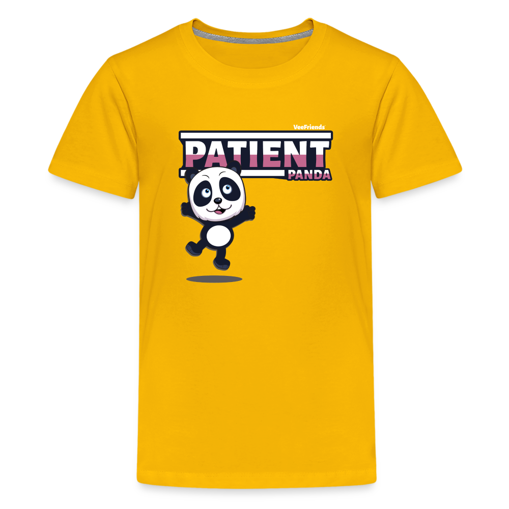 Patient Panda Character Comfort Kids Tee - sun yellow