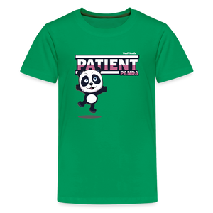 
            
                Load image into Gallery viewer, Patient Panda Character Comfort Kids Tee - kelly green
            
        