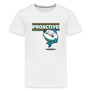 Proactive Piranha Character Comfort Kids Tee - white