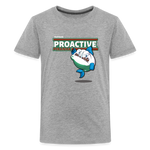 Proactive Piranha Character Comfort Kids Tee - heather gray