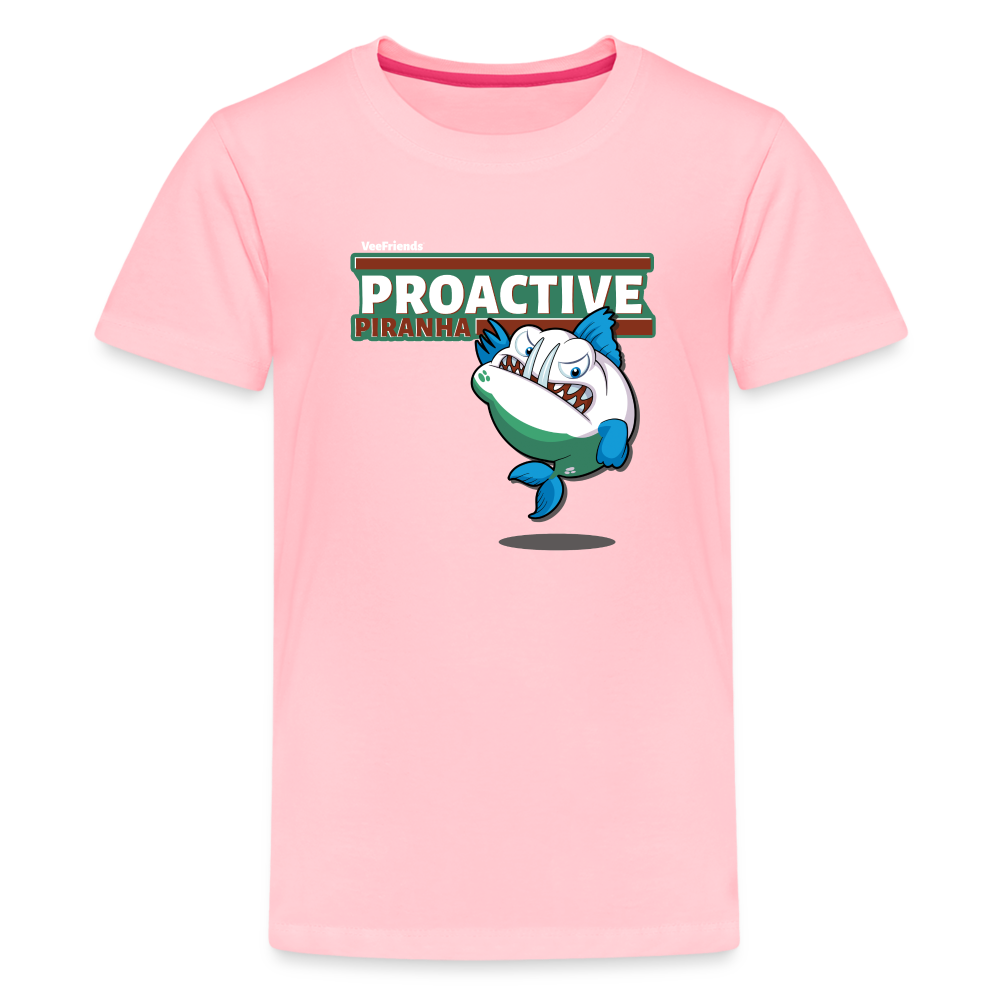 
            
                Load image into Gallery viewer, Proactive Piranha Character Comfort Kids Tee - pink
            
        