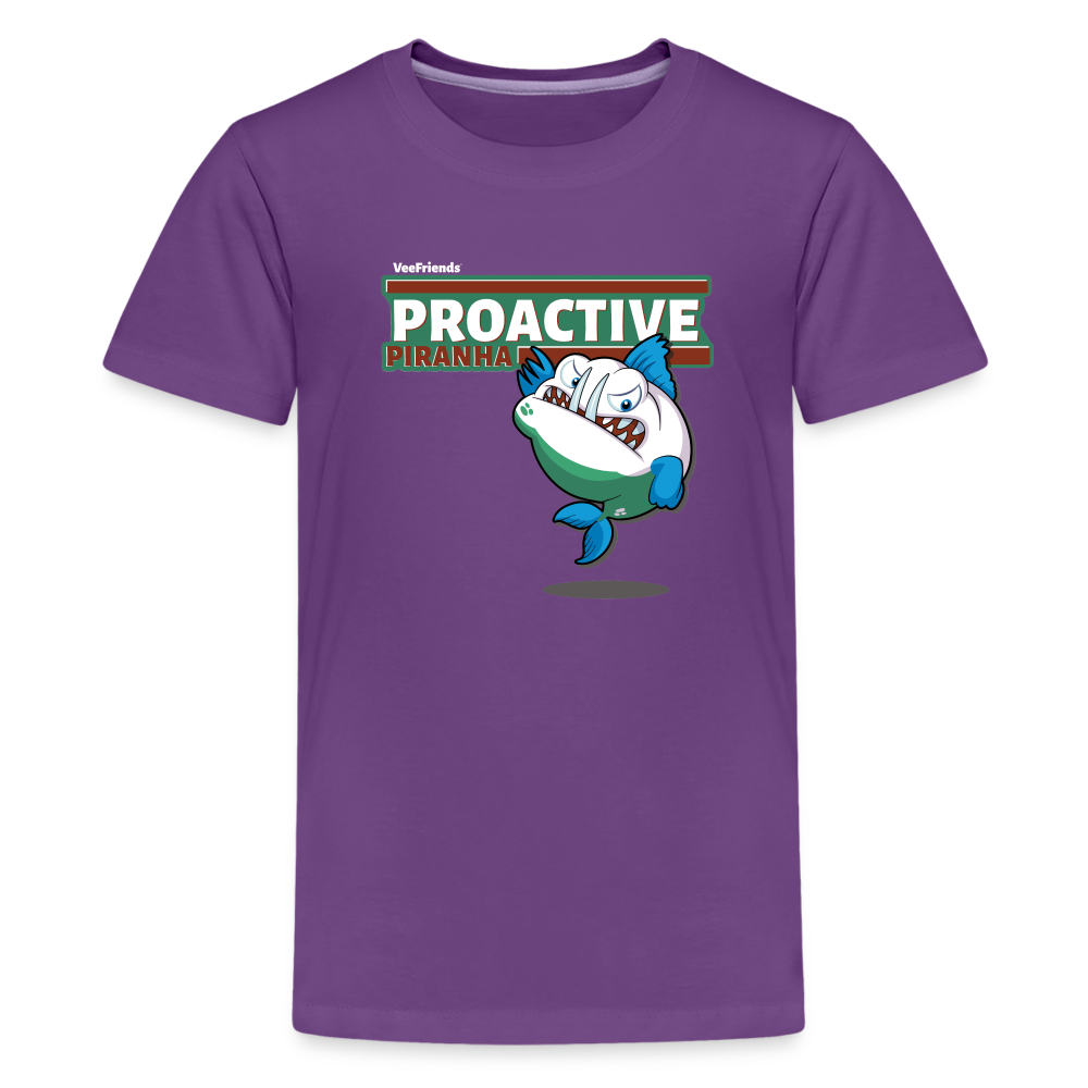 
            
                Load image into Gallery viewer, Proactive Piranha Character Comfort Kids Tee - purple
            
        