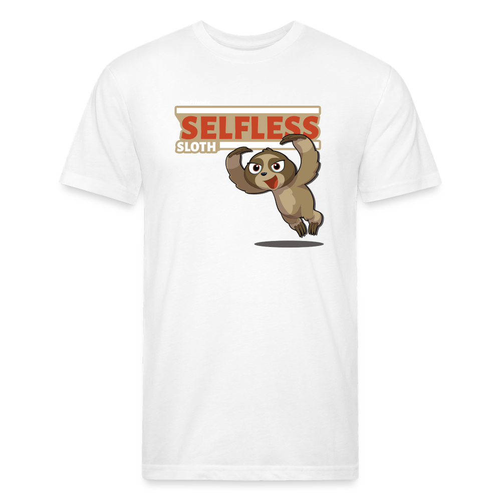 Selfless Sloth Character Comfort Adult Tee - white