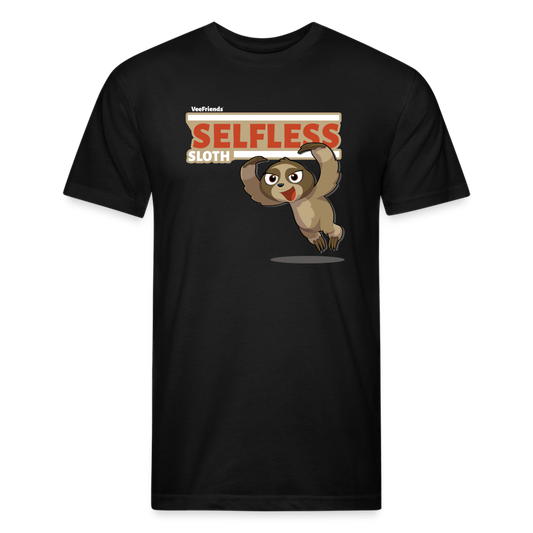 Selfless Sloth Character Comfort Adult Tee - black