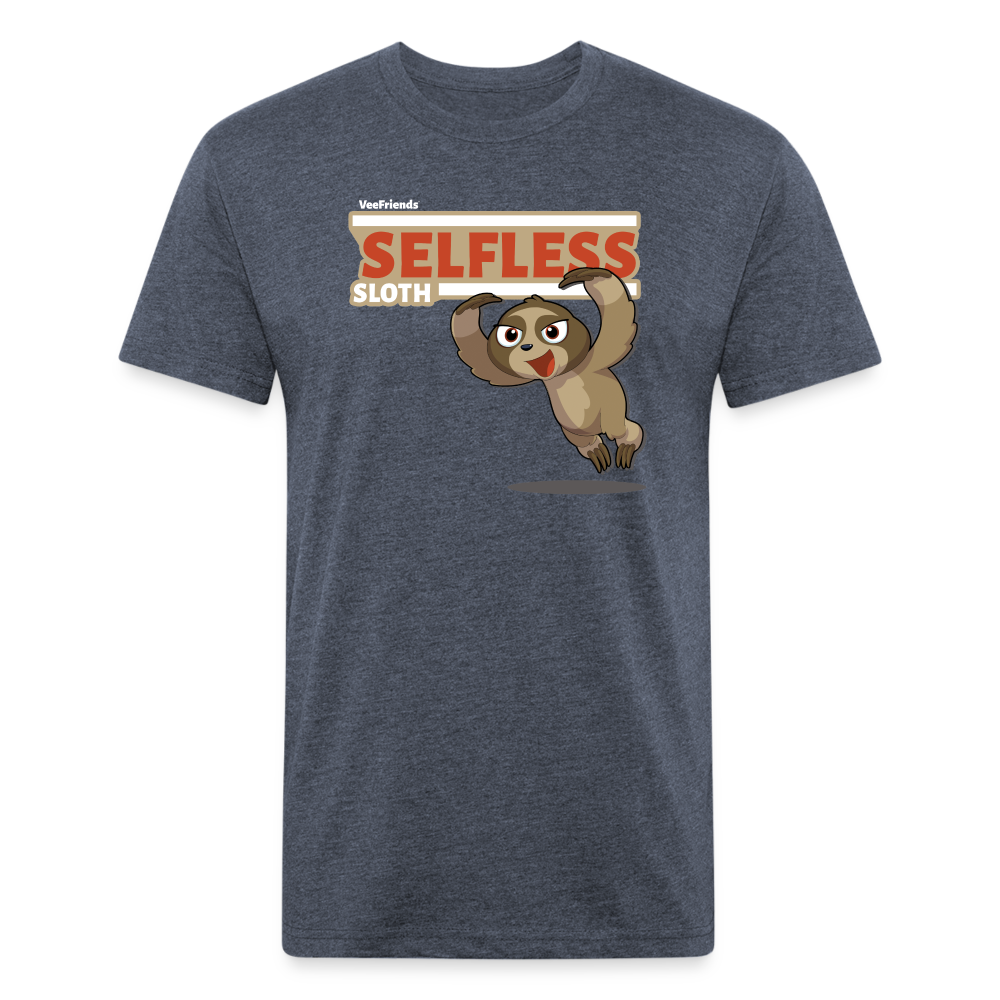 Selfless Sloth Character Comfort Adult Tee - heather navy