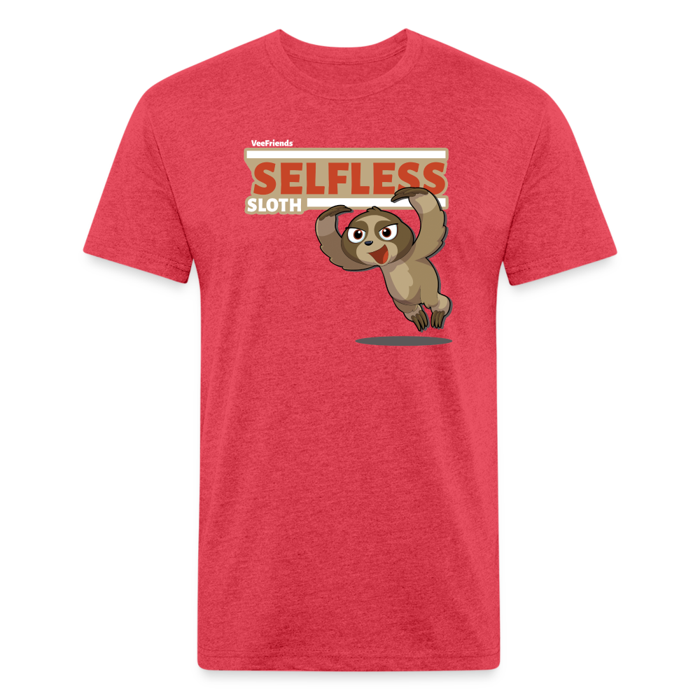Selfless Sloth Character Comfort Adult Tee - heather red