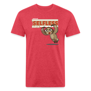 Selfless Sloth Character Comfort Adult Tee - heather red