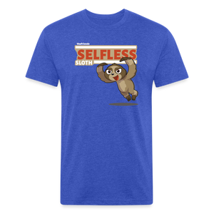 Selfless Sloth Character Comfort Adult Tee - heather royal