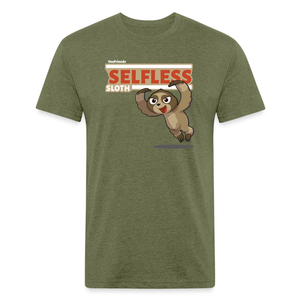 Selfless Sloth Character Comfort Adult Tee - heather military green