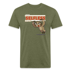 Selfless Sloth Character Comfort Adult Tee - heather military green