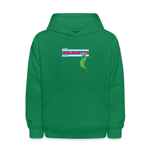 Slay'n Slug Character Comfort Kids Hoodie - kelly green