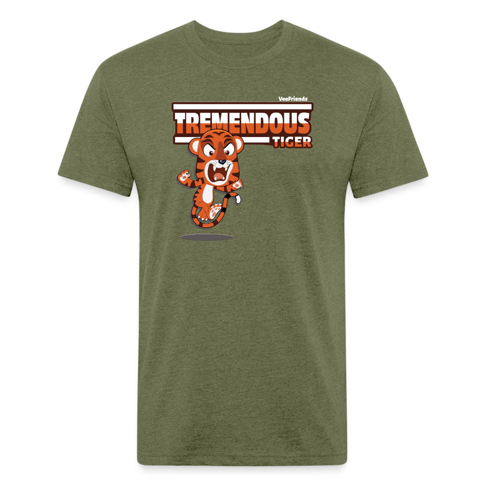 Tremendous Tiger Character Comfort Adult Tee - heather military green