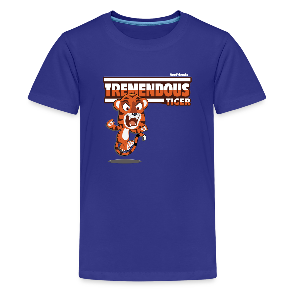 Tremendous Tiger Character Comfort Kids Tee - royal blue