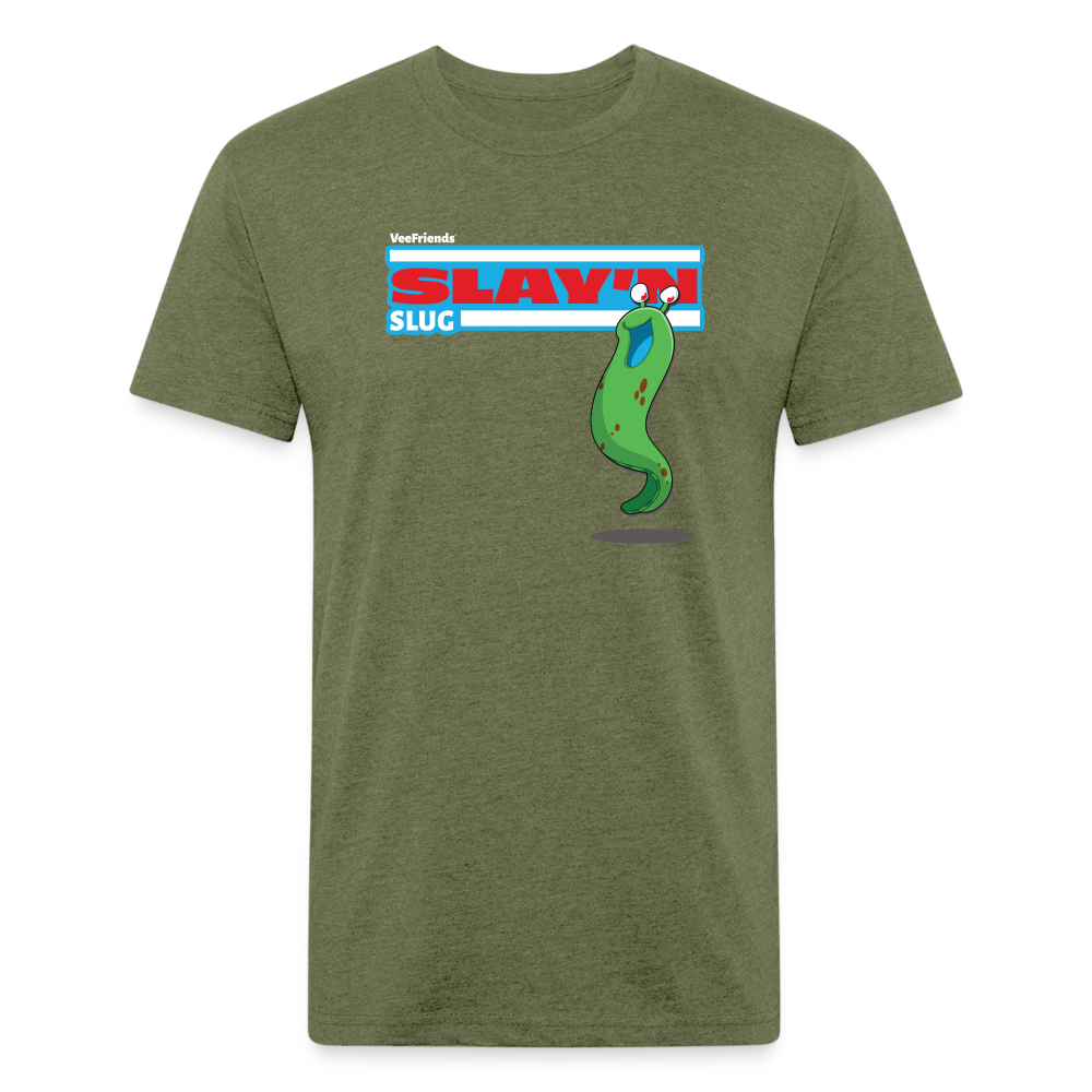 Slay'n Slug Character Comfort Adult Tee - heather military green