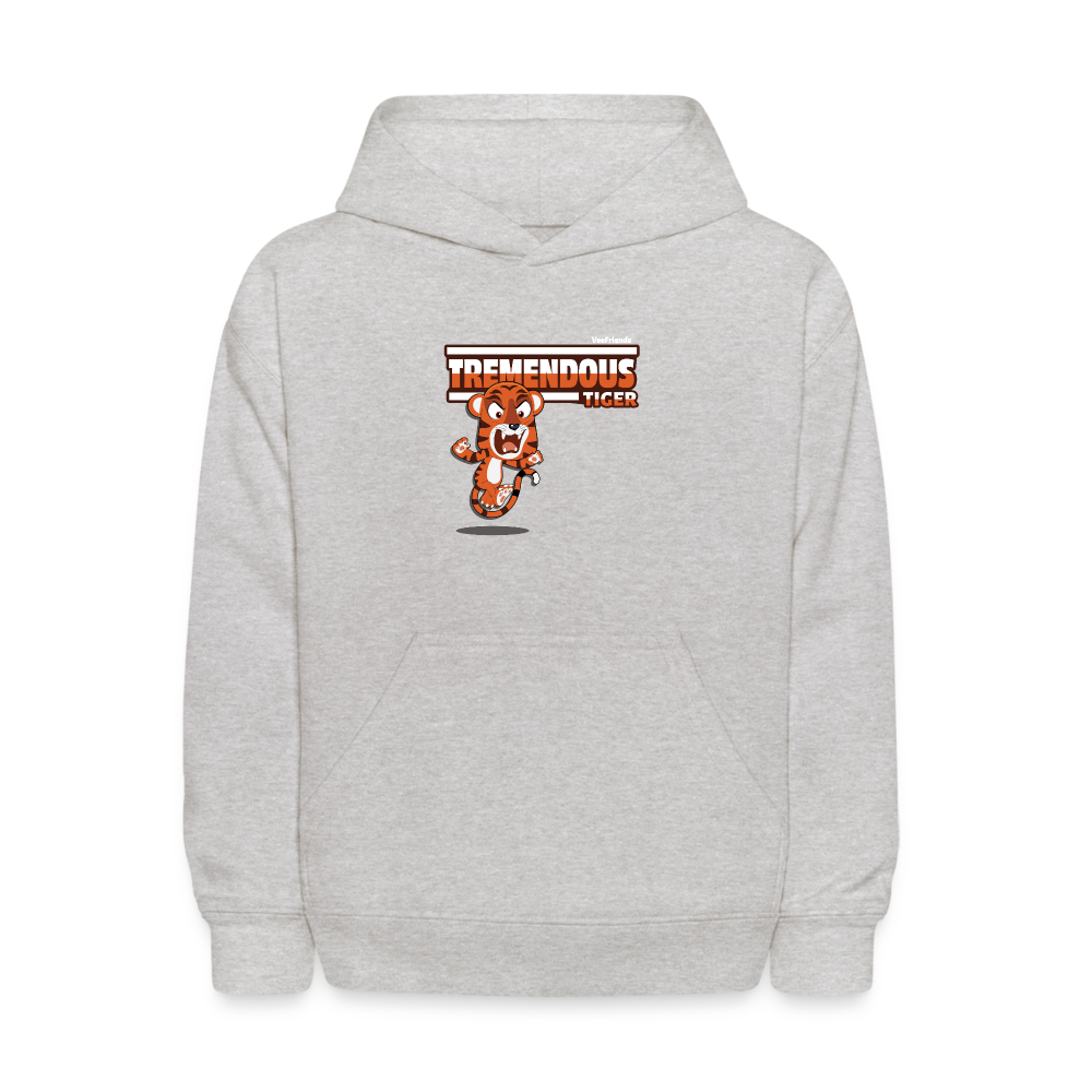 Tremendous Tiger Character Comfort Kids Hoodie - heather gray