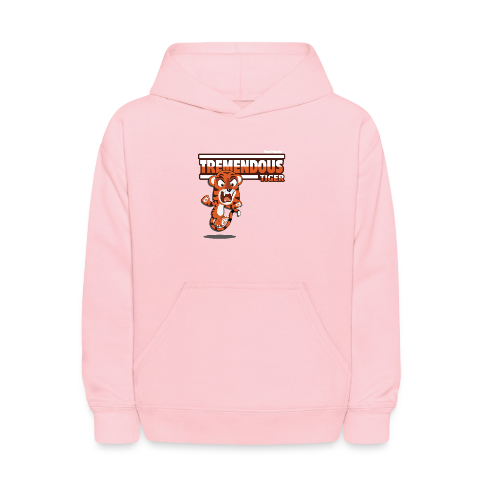 Tremendous Tiger Character Comfort Kids Hoodie - pink