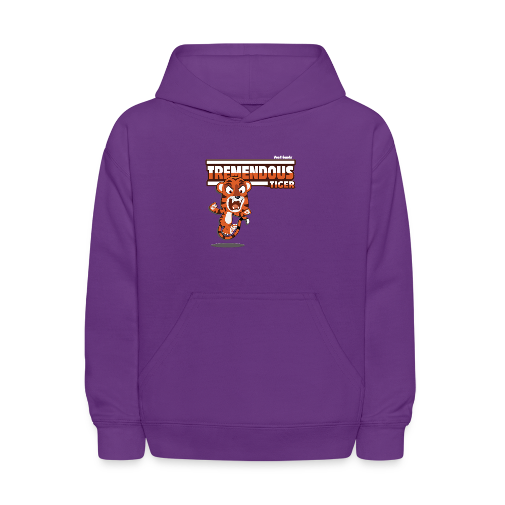 Tremendous Tiger Character Comfort Kids Hoodie - purple