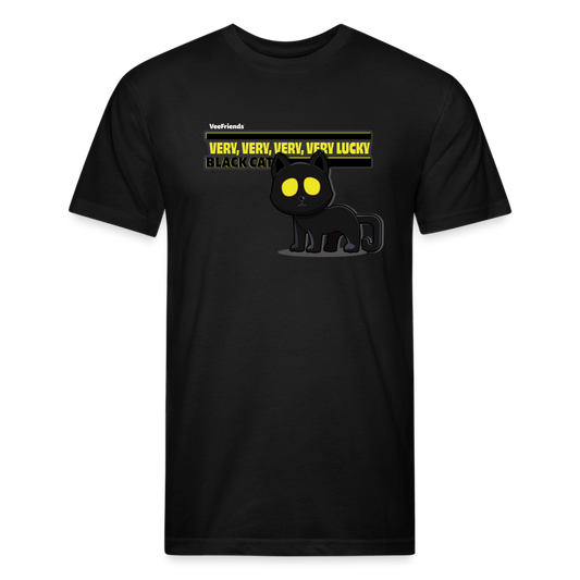 Very, Very, Very, Very Lucky Black Cat Character Comfort Adult Tee - black