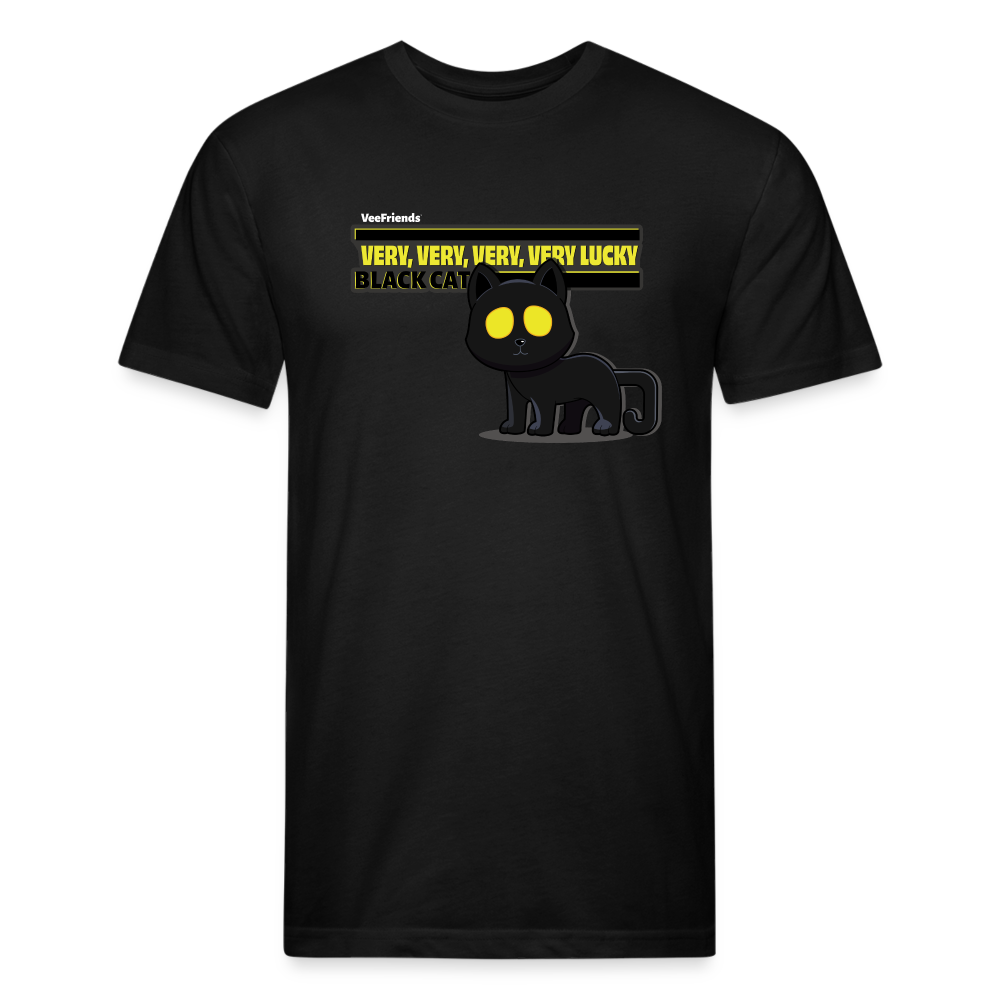 Very, Very, Very, Very Lucky Black Cat Character Comfort Adult Tee - black