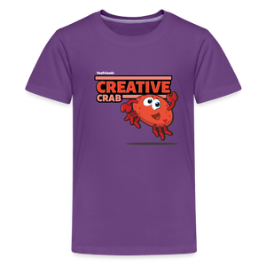 Creative Crab Character Comfort Kids Tee - purple