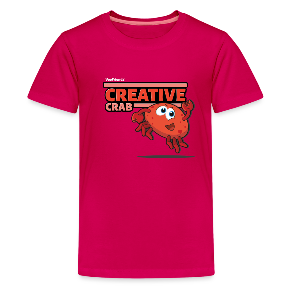 Creative Crab Character Comfort Kids Tee - dark pink