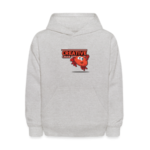 Creative Crab Character Comfort Kids Hoodie - heather gray