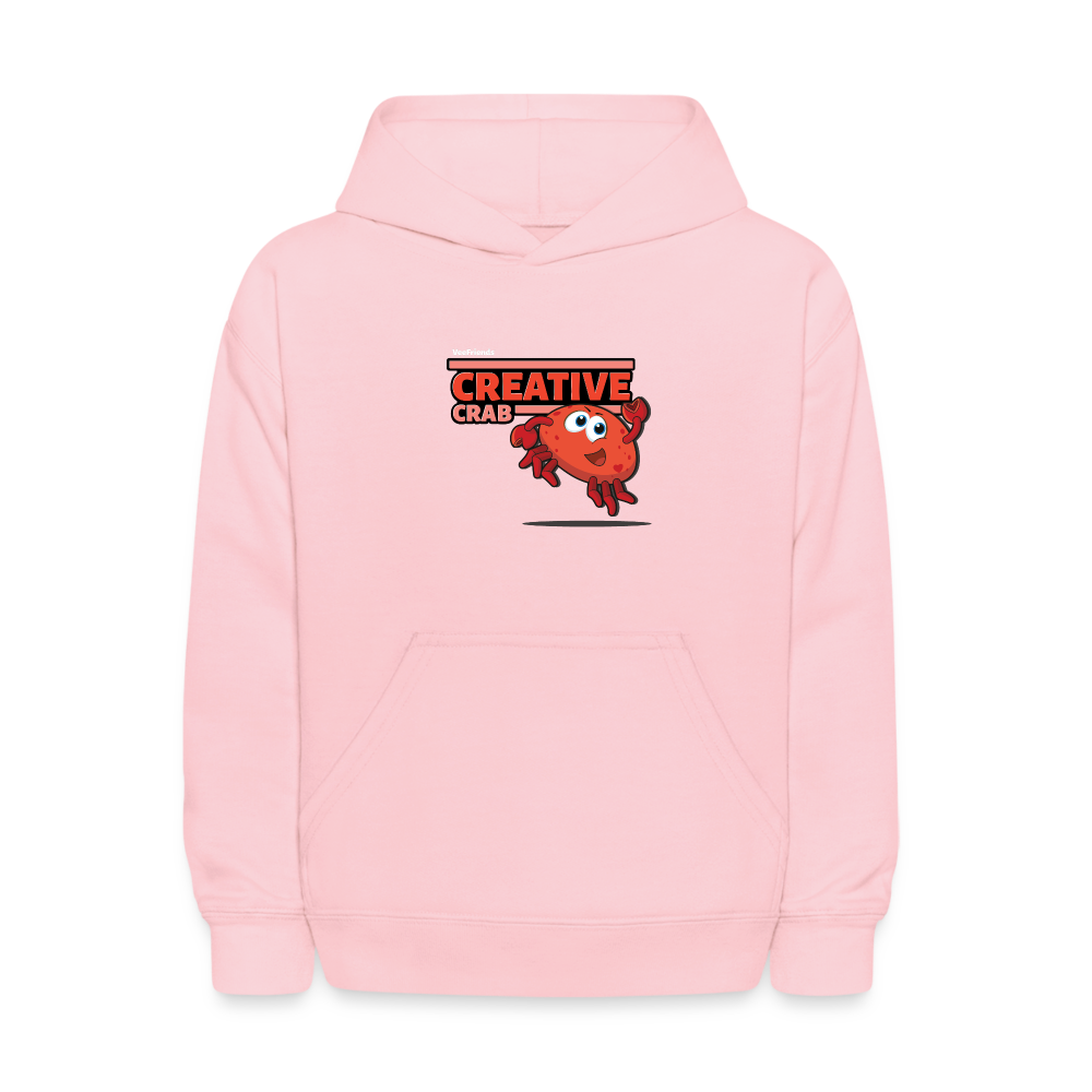 Creative Crab Character Comfort Kids Hoodie - pink