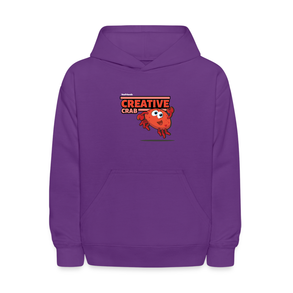 Creative Crab Character Comfort Kids Hoodie - purple