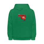 Creative Crab Character Comfort Kids Hoodie - kelly green