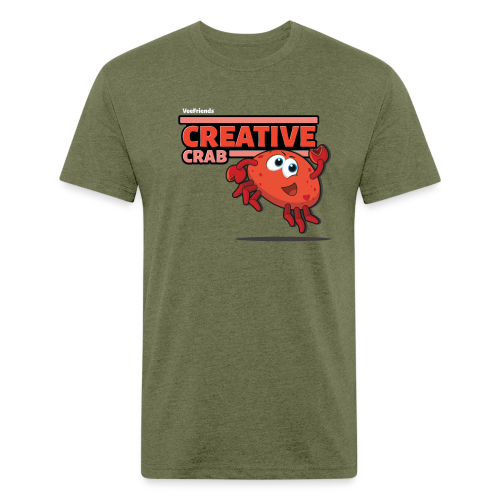 Creative Crab Character Comfort Adult Tee - heather military green