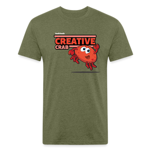 Creative Crab Character Comfort Adult Tee - heather military green