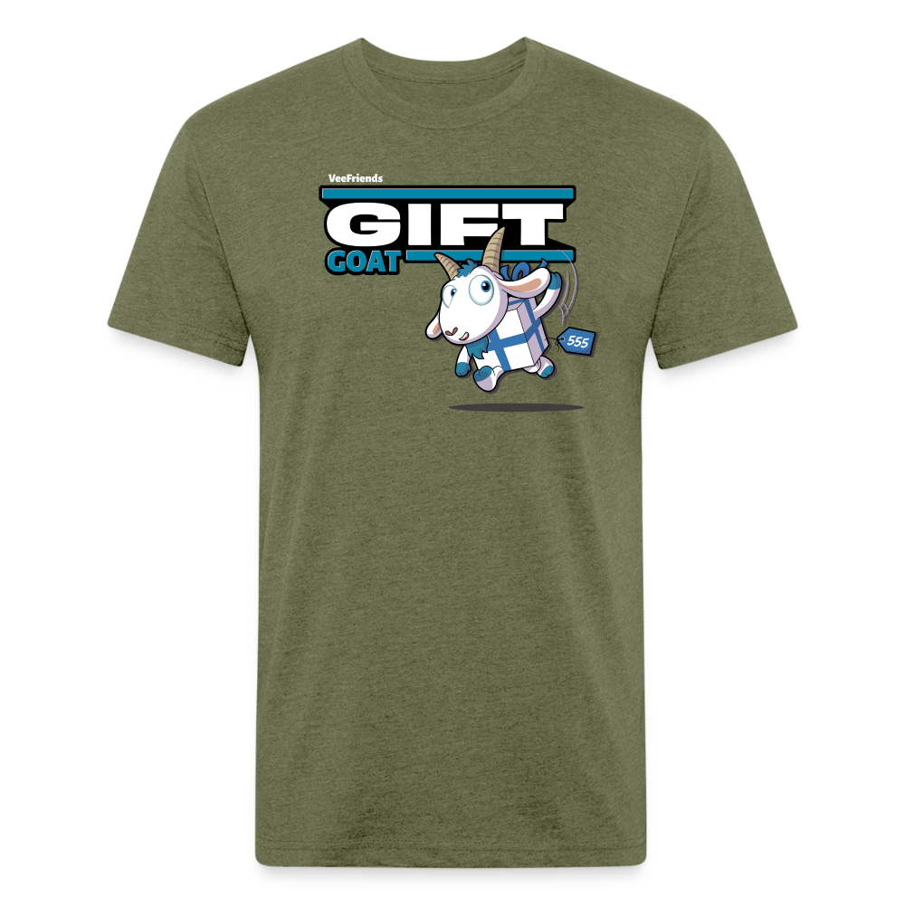 
            
                Load image into Gallery viewer, Gift Goat Character Comfort Adult Tee - heather military green
            
        