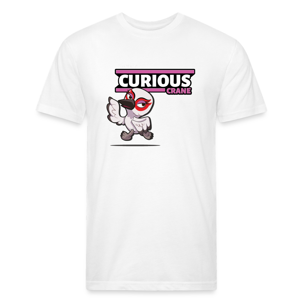 Curious Crane Character Comfort Adult Tee - white