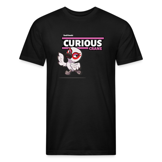 Curious Crane Character Comfort Adult Tee - black