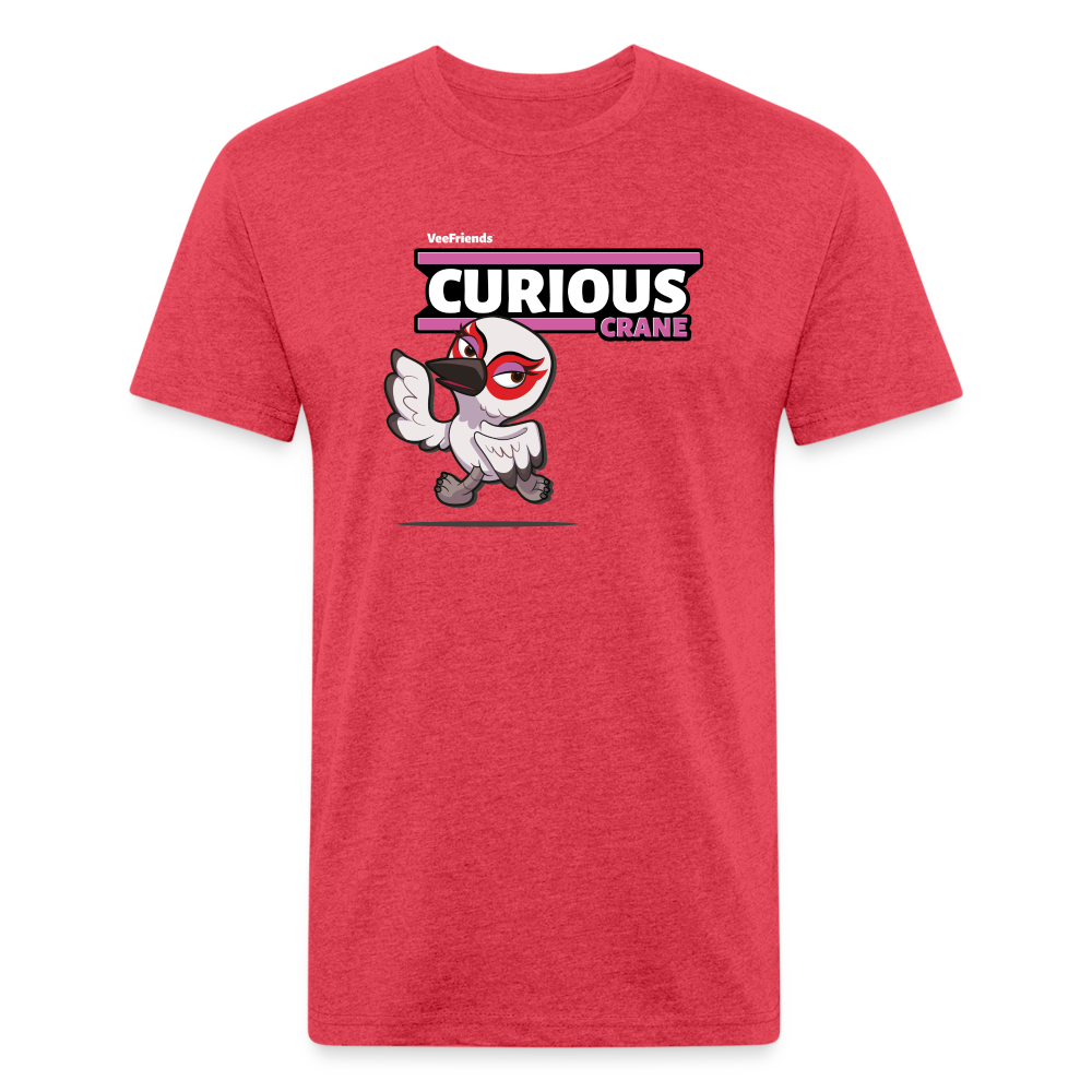 Curious Crane Character Comfort Adult Tee - heather red