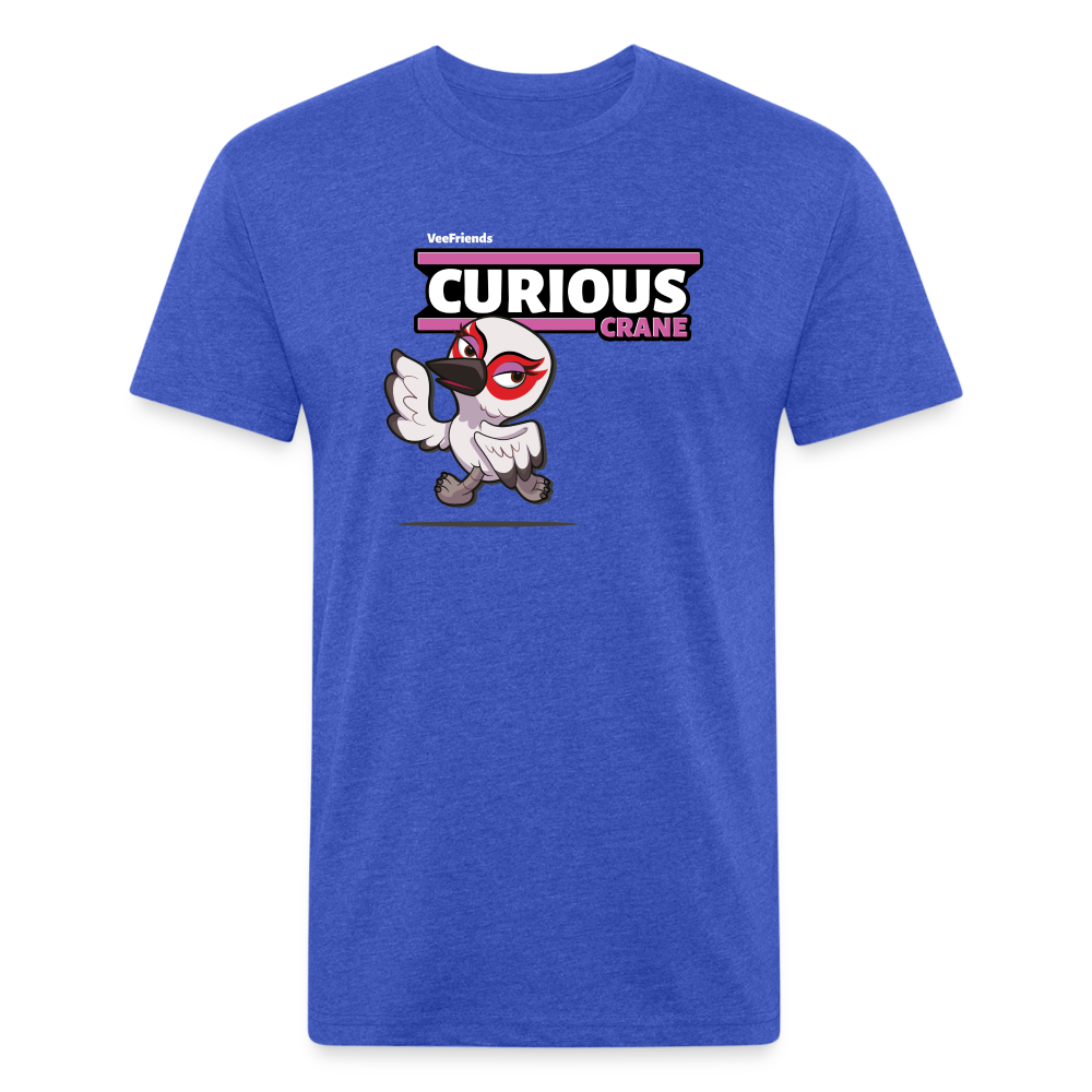 Curious Crane Character Comfort Adult Tee - heather royal