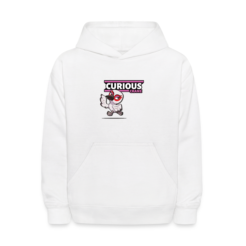 Curious Crane Character Comfort Kids Hoodie - white