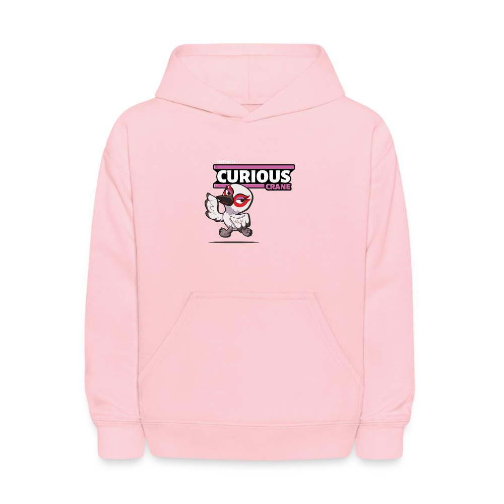 Curious Crane Character Comfort Kids Hoodie - pink