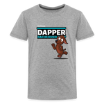 Dapper Dachshund Character Comfort Kids Tee - heather gray