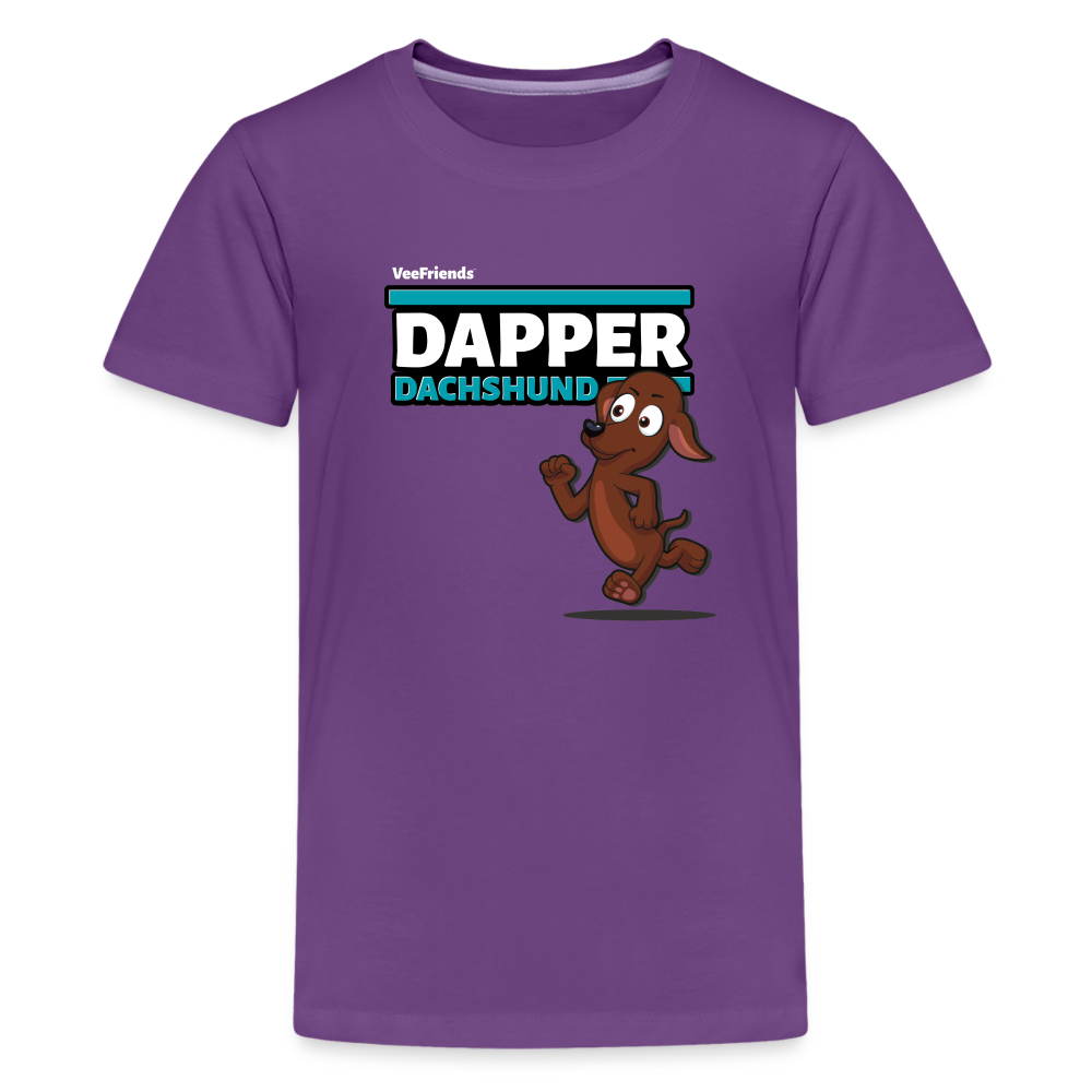 
            
                Load image into Gallery viewer, Dapper Dachshund Character Comfort Kids Tee - purple
            
        