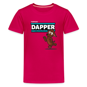 
            
                Load image into Gallery viewer, Dapper Dachshund Character Comfort Kids Tee - dark pink
            
        