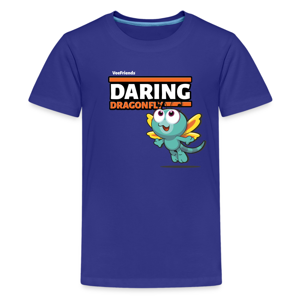 Daring Dragonfly Character Comfort Kids Tee - royal blue