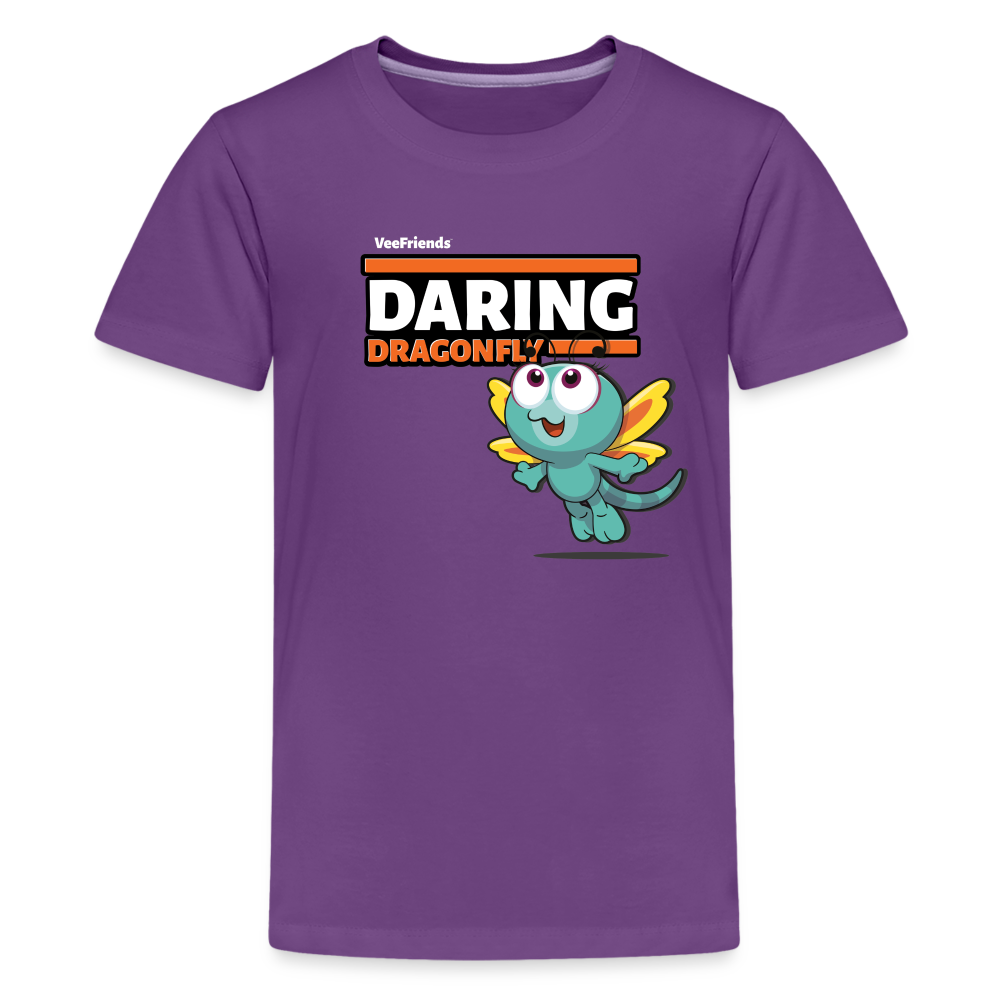 Daring Dragonfly Character Comfort Kids Tee - purple