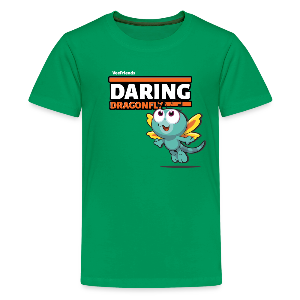 Daring Dragonfly Character Comfort Kids Tee - kelly green