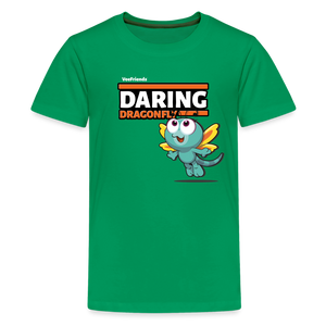 Daring Dragonfly Character Comfort Kids Tee - kelly green