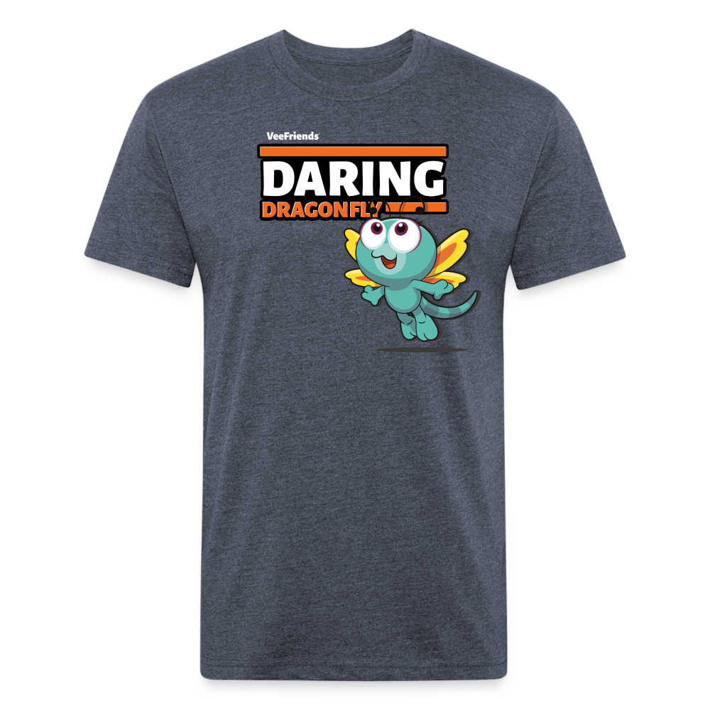 Daring Dragonfly Character Comfort Adult Tee - heather navy